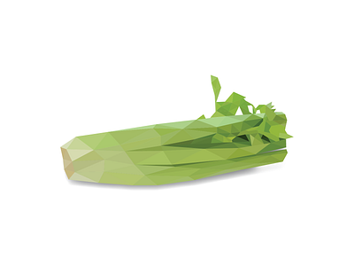 Celery-brate Good Times celery illustration lowpoly lowpolyart pun puns