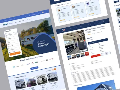 RV Website Design - Product Details Page car landing page fifth wheel website design landing page plp product details page product listing page rv landing page rv pdp rv product details page rv site rv website rv website design ui design webdesign