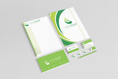 Coop Eclof Stationery branding design flat illustration logo