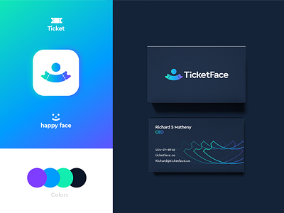 ticketface brand design branding colors design designer identity logo logo concept logo designer logo maker logo mark logo symbol logodesign logos mark minimal modern logo symbol typography vector