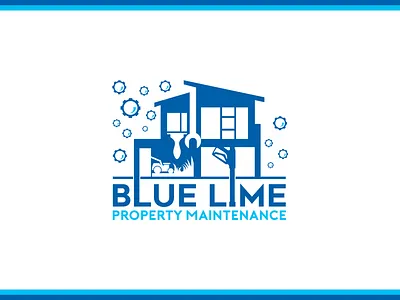 Blue Lime Property Maintenance adobe illustrator branding logo