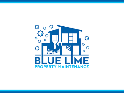 Blue Lime Property Maintenance adobe illustrator branding logo