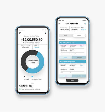 Mutual Fund App _ UI / UX Design design ui ux