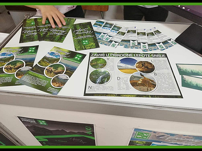 "Society for the Promotion of Nature of Serbia" advertise brochure design magazine design