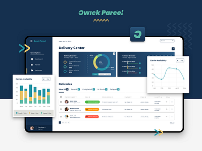 Dribbble QwickParcel app dashboard dashboard app dashboard design design flat information design logistics mail minimal parcel type typography ui ux web website