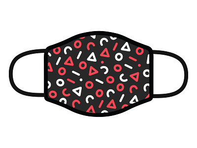 Design For Good Face Mask Challenge design facemask graphic design illustration mask memphis design memphis style pattern procreate shapes