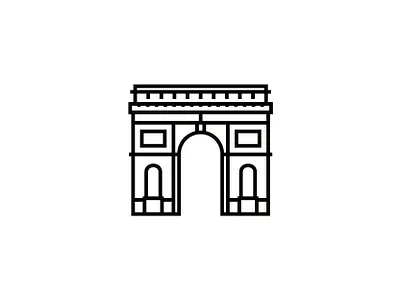 Arc de Triomphe, Paris architecture blackandwhite icon icon design icondesigner iconography logo logodesign logodesigner minimalism
