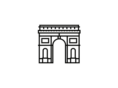 Arc de Triomphe, Paris architecture blackandwhite icon icon design icondesigner iconography logo logodesign logodesigner minimalism