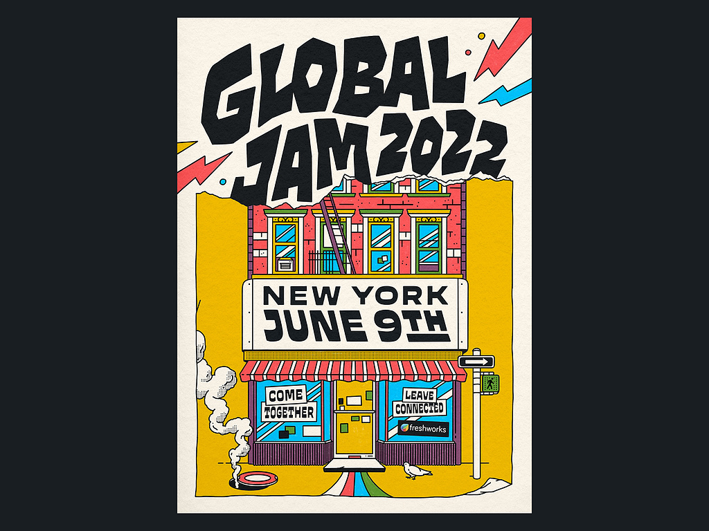 Freshworks Global Jam — Poster 3 by Scott Biersack on Dribbble