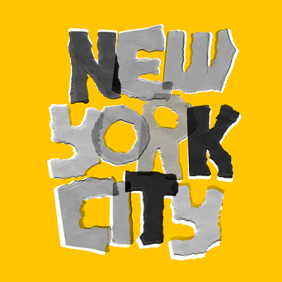 New York City branding color design lettering texture typography