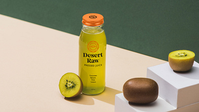 Desert Raw Brand Identity System brand identity consumer goods hoodzpah juice kiwi logo packaging