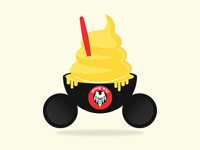 Dole Whip in a Ear Cup disney disney art disney treats dole whip illustration vector