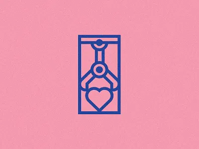 Love Games arcade claw heart illustration line art