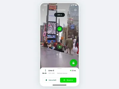Lime - Finding the nearest scooter animation app ar clean concept design interaction minimal mobile motion scooter ui ux vr