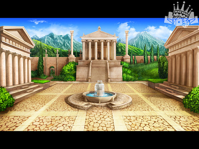 The main background of the slot “Roman Goddesses” background background art background design background illustration background image background slot gambling game art game design game designer graphic design slot design slot game design slot image