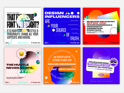 Typography Posters branding business design designer fonts gradient graphic design influencer poster tips typography vector vectors
