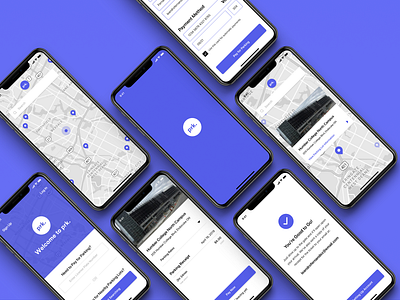 Parking Concept app app concept branding clean design minimal parking parking app parking lot ui