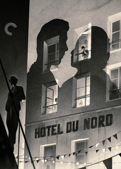 Hotel du Nord conceptual digital film poster folioart illustration karolis strautniekas shadow texture