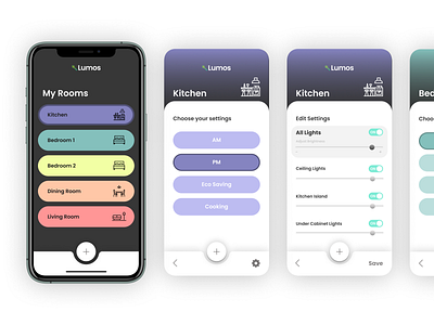 Daily UI :: 007 dailyui dailyui 007 design light app lights mobile app settings settings ui ui
