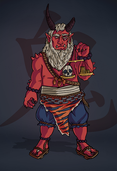 Oni Illustration characterdesign digital art digital painting dungeonsanddragons fantasy illustration