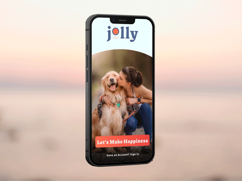 Dog Walking App Design: jolly animal app branding design dog graphic design illustration logo pet sitting product design research typography ui ux