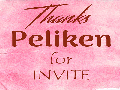 Thanks to Peliken for the invitation to Dribbble. peliken thanks for invite typography