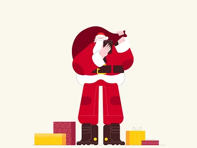 Character Santa aftereffects animation character characters design dribbble illustration minimal motion