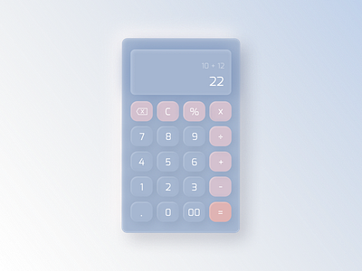 Calculator #004 agnesedaily blue buttons calculator calculator ui challange daily ui daily ui 004 dailyui design gradient illustration kalkulator neomorphism ui