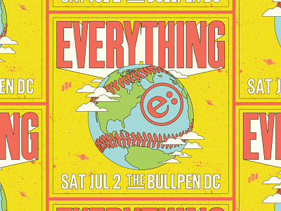 Everything Show Graphics design gig poster illustration music typography