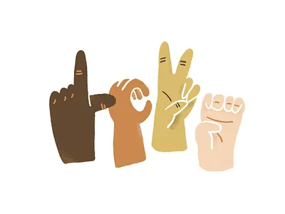 Love is for EVERYONE black lives matter community hands hope illustration inclusivity justice love love is love love thy neighbor sign language