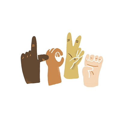 Love is for EVERYONE black lives matter community hands hope illustration inclusivity justice love love is love love thy neighbor sign language