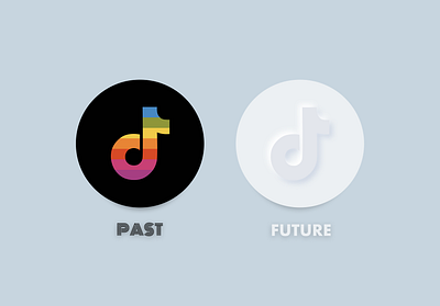 TikTok Rebrand branding design icon illustration logo logoredesign neumorphic neumorphism rebrand tiktok typography ui vector