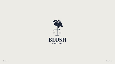 Blush Boutique | Logo Design boutique logo branding flamingo icon illustration logo logo design swan