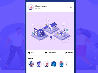 Social media micro-interaction 2d animation animation app avatar interaction ioannis john noussis microinteraction mobile ui noussis principle scroll