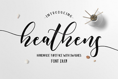 Heathens Script art illustration lettering logotype modern calligraphy modern calligraphy font type typography vector website