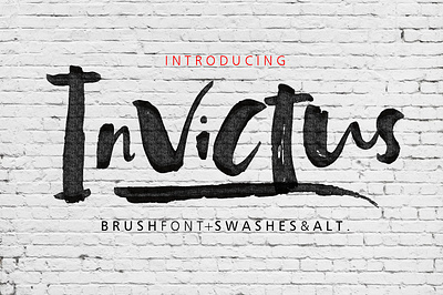 Invictus Brush + Bonus art branding brush font brush lettering illustration lettering logo logotype type typography