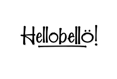 Hellobello! art branding illustration lettering logo logotype modern calligraphy type typography vector