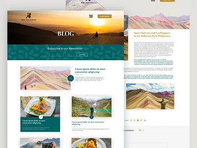 Blog Tourism | Peru Well Served 📍🌤 article blog blog design blogger blogging design interface development elegant frontend minimal product design template tourism website travel app typography ux web website