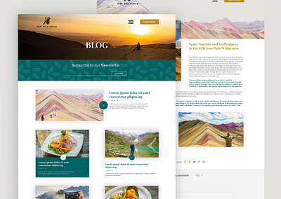 Blog Tourism | Peru Well Served 📍🌤 article blog blog design blogger blogging design interface development elegant frontend minimal product design template tourism website travel app typography ux web website