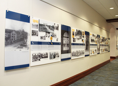 St. Mary's University Installations design graphic design historical history installation university