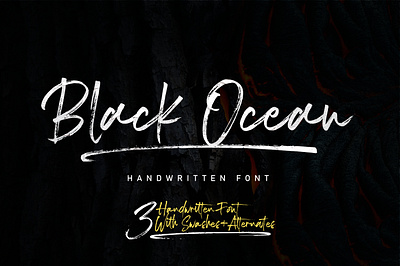 Black Ocean branding brush font brush lettering design illustration lettering logotype modern calligraphy modern calligraphy font type typography