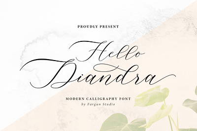 Hello Diandra Script art branding brush font illustration lettering logotype modern calligraphy modern calligraphy font type typography