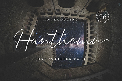 Hanthemn Handwritten Font branding brush font design illustration logo logotype modern calligraphy modern calligraphy font type typography