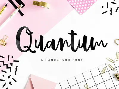 Quantum Brush Font branding brush font brush lettering illustration lettering logotype modern calligraphy type typography website