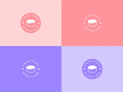 Sweet cake logo brand identity branding cake confectionery creamy icon illustration logo sticker typography vector