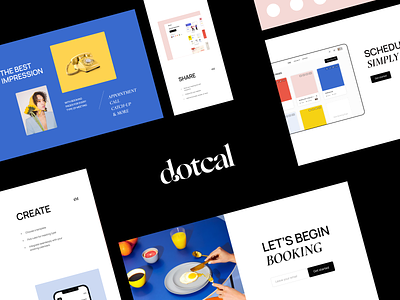 Dotcal - Web Design for Booking Service bold booking booking service bright calendly clean colors online booking outstanding people photos ui ux web web design web site