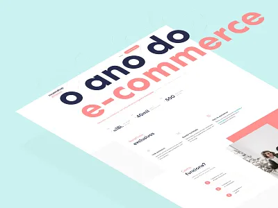 Landing page Nuvemshop Afiliados - proposal app clean flat header hero icon landing page layout pastel color red startup ui ux web webdesign