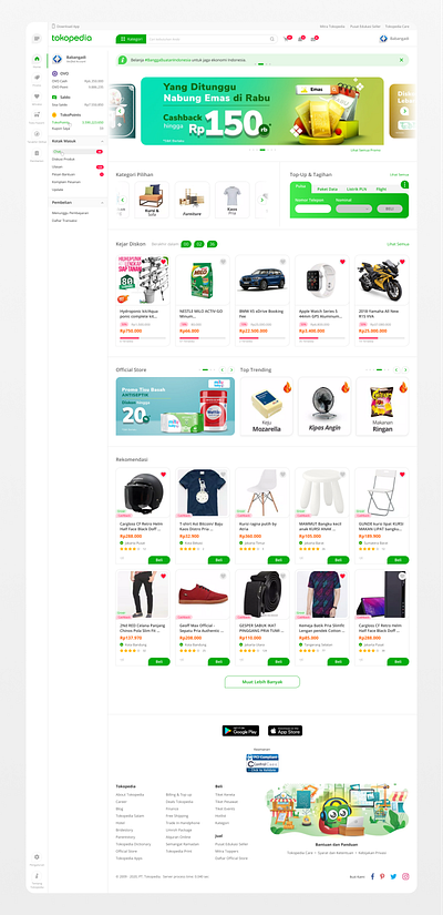 Tokopedia redesign concept concept design figma figmadesign redesign ui ux ui design