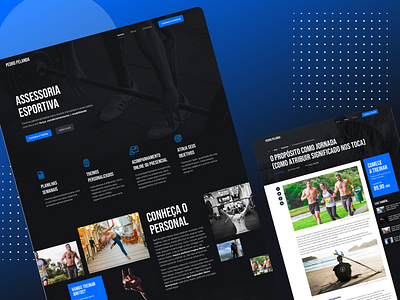 Personal Trainer - Website dark design landing page personal trainer responsive web design site ui ux workout