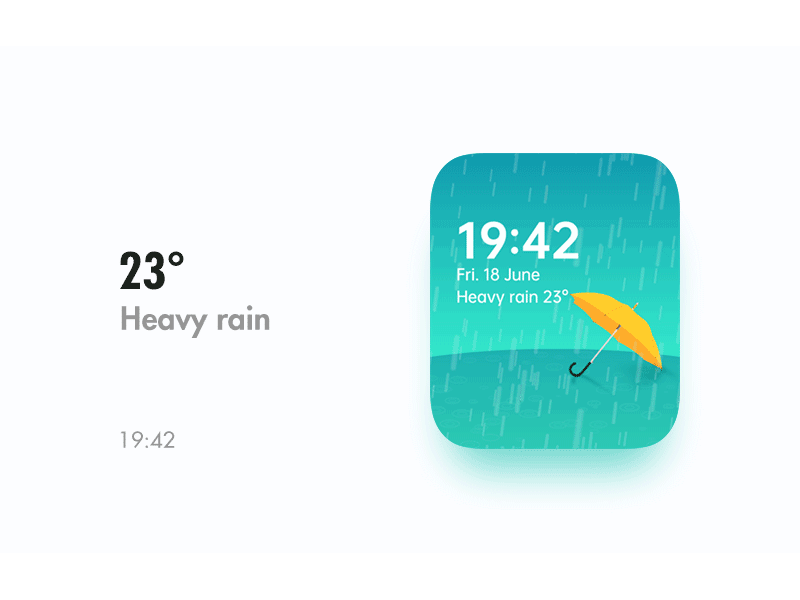 『 WEATHER WATCH 』OPPO手表表盘设计 design illustration oppo ui watch weather